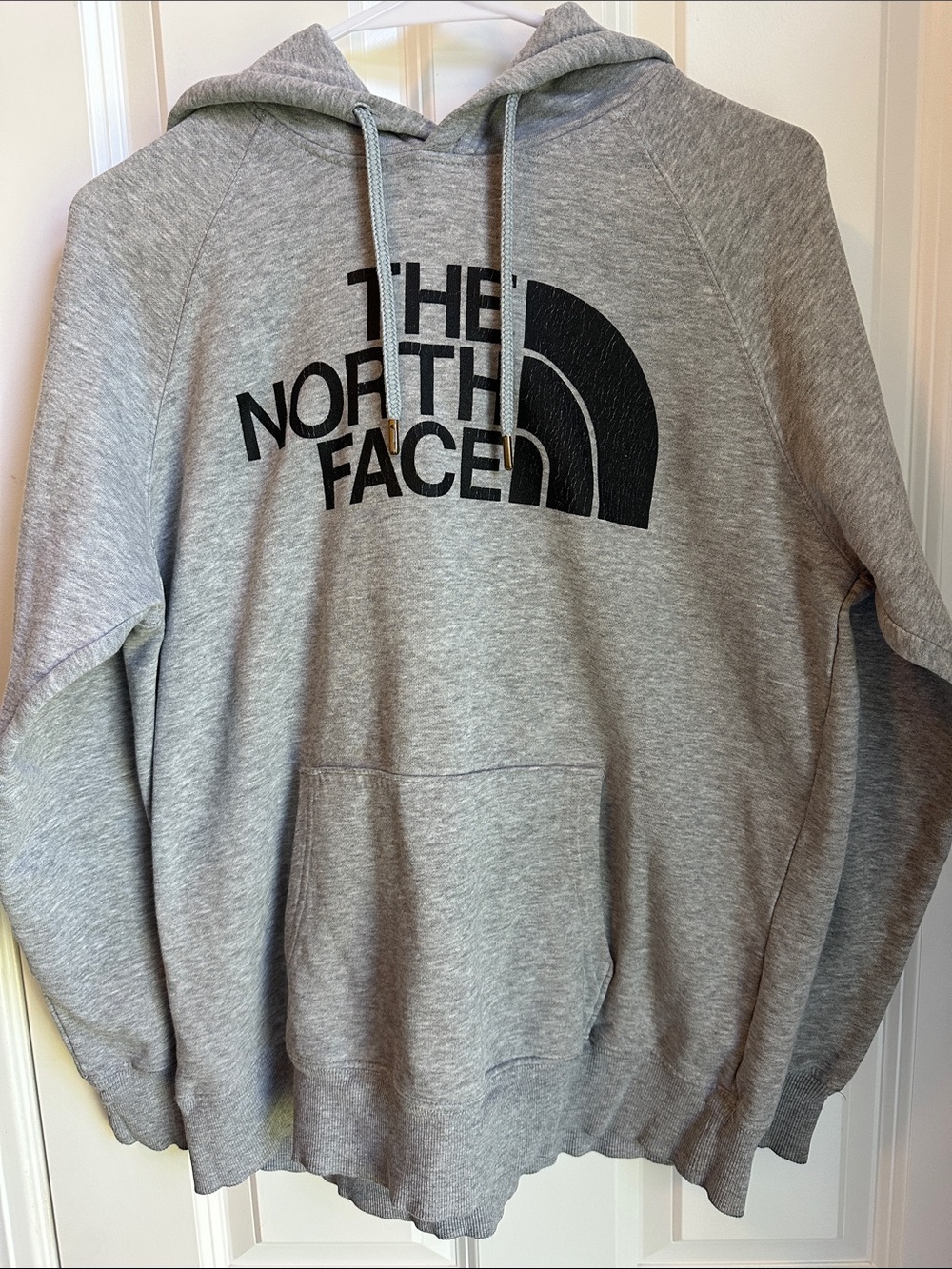 The North Face Gray Hoodie with Black Logo